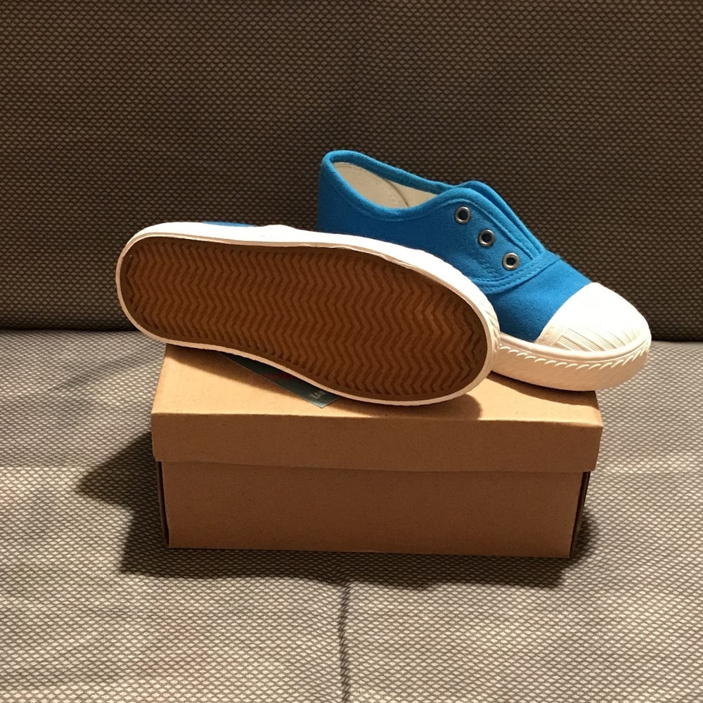Blue & White canvas sneakers Size 10